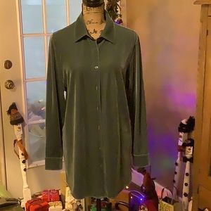 Beautiful Luxurious Velvet Boyfriend Tunic Shirt